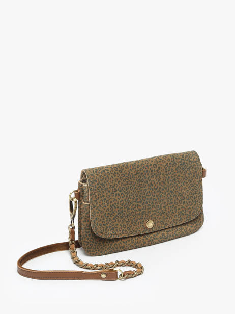 Cross Body Tas Vintage Leder Mila louise Bruin vintage 3783PAC ander zicht 1